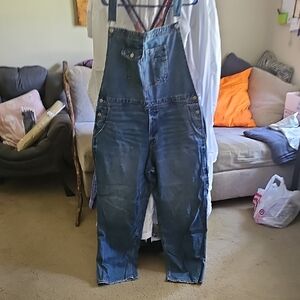 American Eagle Outfitters Women's Blue Denim Overalls